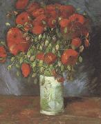 Vincent Van Gogh Vase wtih Red Poppies (nn040 Sweden oil painting reproduction